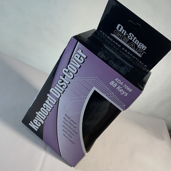 Keyboard Cover On-Stage KDA7088 88-key Keyboard Dust Cover - Black - Picture 1 of 9